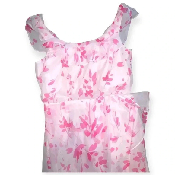 NINE WEST Women's Faux Wrap Maxi Dress with Ruffle Detail at Neckline - Picture 4 of 5